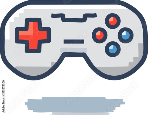 Illustration vectorielle de contrôleur de jeu classique