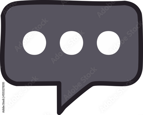 Icône simple de bulle de dialogue pour messagerie