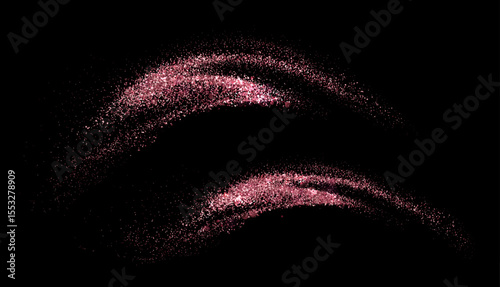 Vector Abstract Shiny Rose Gold Glitter design element. For New Year, Merry Christmas, Birthday and Wedding greeting card and invitation. Luxury Background design