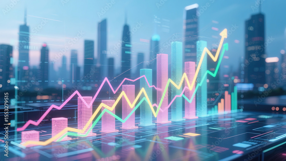 Fototapeta premium stock market graph