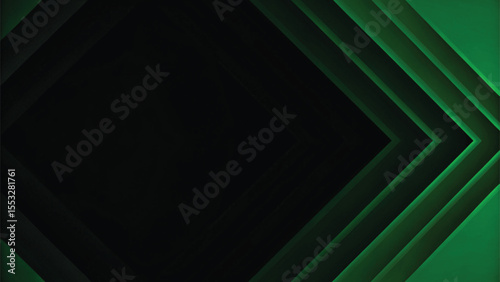 Green abstract background with glowing lines, a futuristic digital design, and a dark, textured pattern