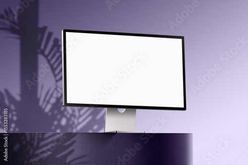 blank imac screen mockup,Modern Monitor Mockup, Realistic Template with UI Interface on Wide Screen for Web Presentation, Application Design Display, or Digital Product Promotion