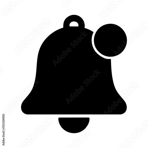 Notification icon with bell symbol for alerts, updates, or user messages in UI