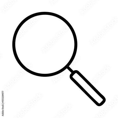 Search icon with magnifying glass symbol for user interface and input bar