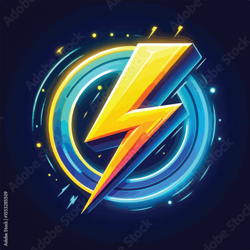 Electric lightning icon vector image