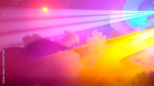 Volumetric Light Beams and Cloudscape A Gen-3 Alpha Turbo 1507594726 Visualization  (4K 60fps)