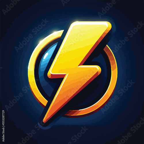 Electric lightning icon vector image