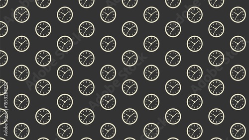 Vector seamless watch clock pattern design 