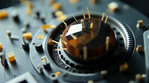 High-Resolution Close-up of Intricate Technological Component AIzaSyC0Jpr8l9JebRwDibYFEKWRD_4mfeqR3vU  Detailed Engineering Marvel