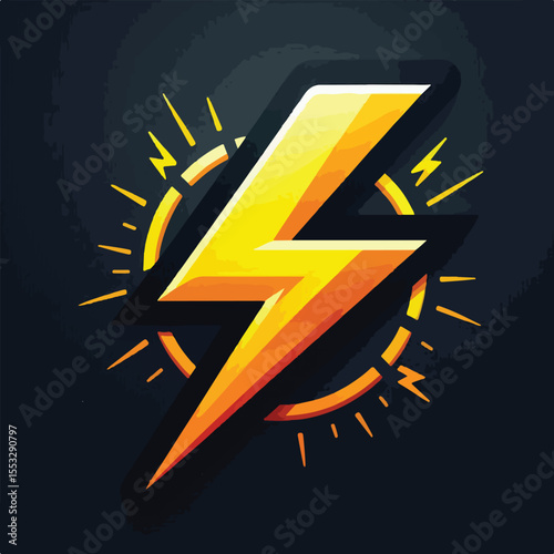 Electric lightning icon vector image