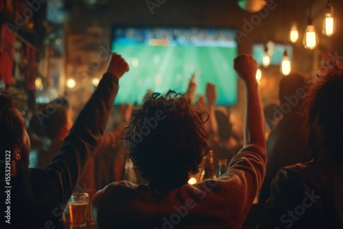 Wallpaper Mural Ecstasy in the Pub: A Match-Winning Celebration Torontodigital.ca