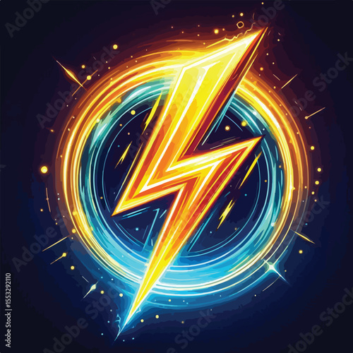 Electric lightning icon vector image
