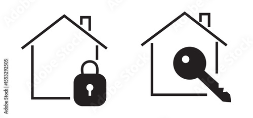 Home Security & Key Icons