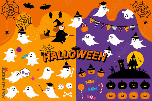 ハロウィンイラストセット