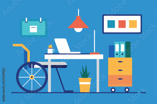 Accessible workplace modern office design wheelchair user