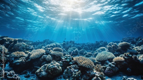 Underwater Coral Reef Sunlight