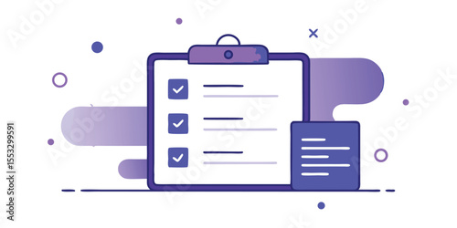 Checklist clipboard document task management business planning organization