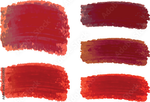 red bordo colorful textured brush strokes pattern banners