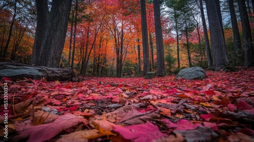 Autumn forest floor