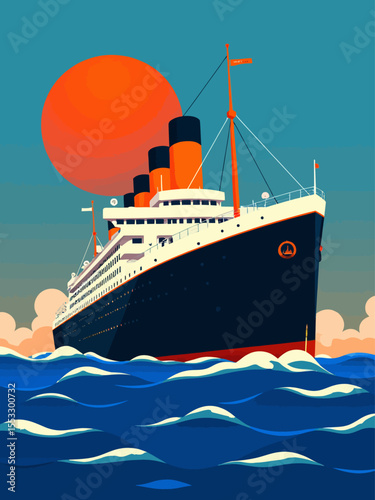  The Titanic ready to set sail minimalist