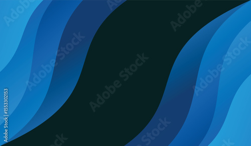 Blue wave gradient design background abstract