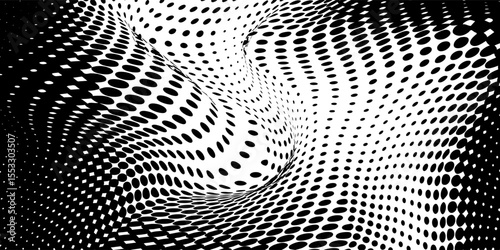 Vector halftone texture. Abstract halftone texture with dots. Black and white minimal abstract background vector