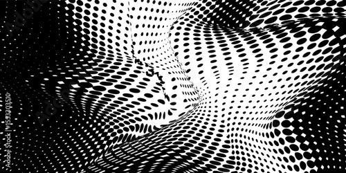 Vector halftone texture. Abstract halftone texture with dots. Black and white minimal abstract background modern