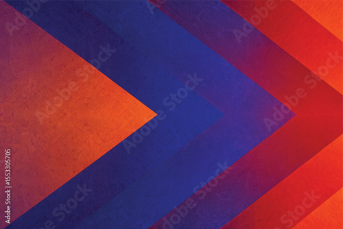 Red and blue striped background with a blank paper curl design, a vibrant vector illustration template