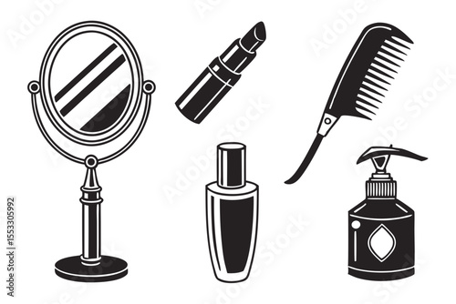 Cosmetic and beauty products isolated on white background