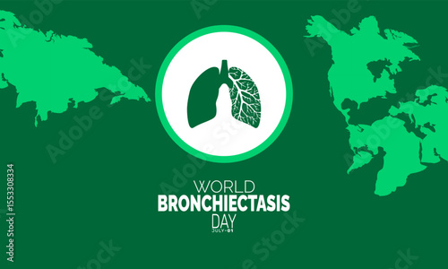 
World Bronchiectasis Day background illustration. Holiday concept. 
Utilize for background, banner, placard, card, and poster design template with  professional  illustraion design 