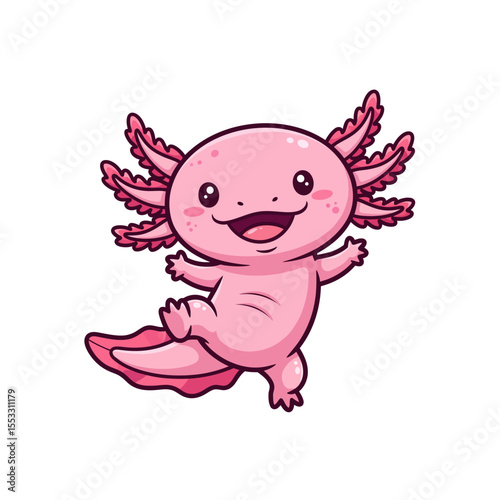 cute axolotl pet icon very cool