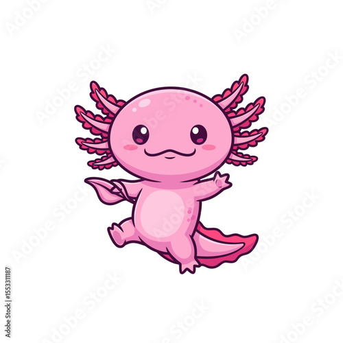 cute axolotl pet icon very cool