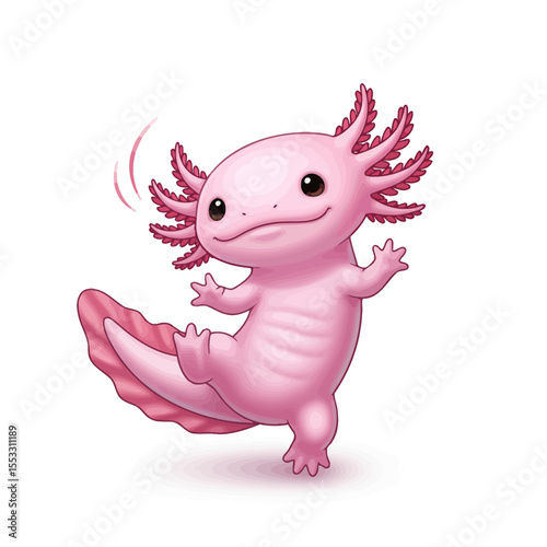 cute axolotl pet icon very cool