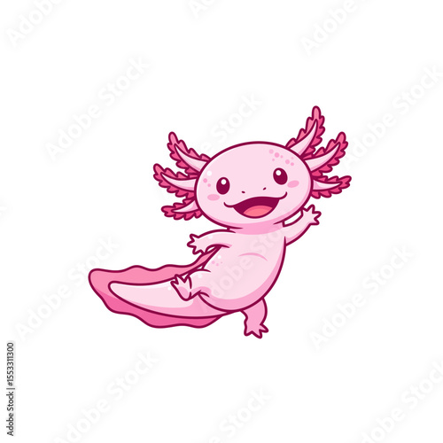 cute axolotl pet icon very cool