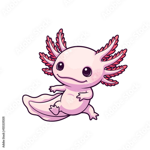 cute axolotl pet icon very cool