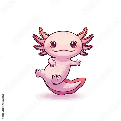 cute axolotl pet icon very cool