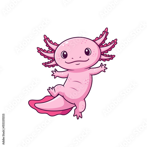 cute axolotl pet icon very cool