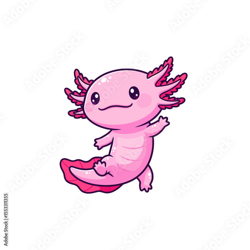 cute axolotl pet icon very cool