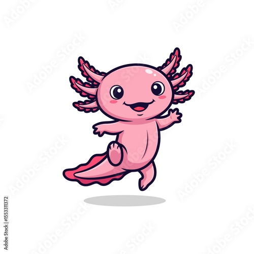 cute axolotl pet icon very cool