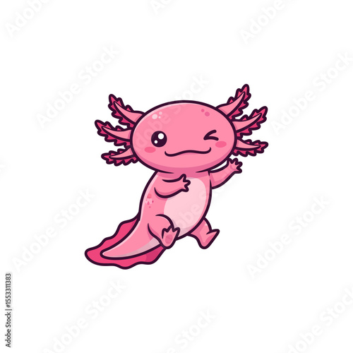 cute axolotl pet icon very cool