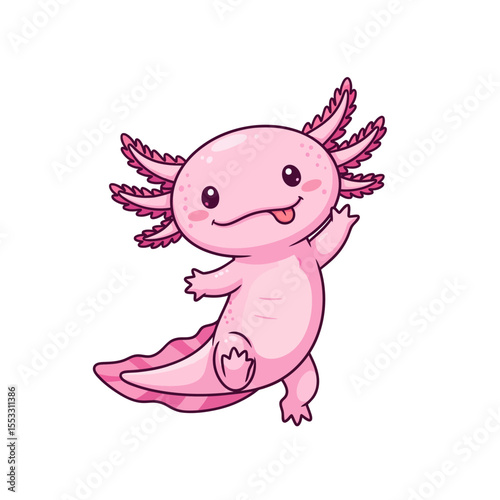 cute axolotl pet icon very cool