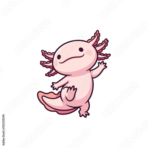 cute axolotl pet icon very cool