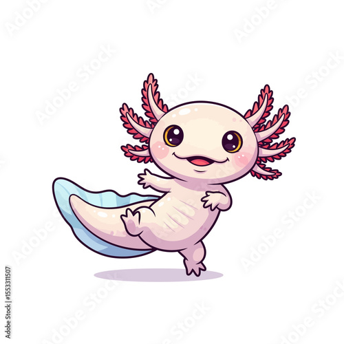 cute axolotl pet icon very cool