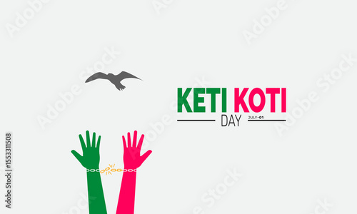 Keti Koti Netherland July 1.  background illustration. Holiday concept. 
Utilize for background, banner, placard, card, and poster design template with  professional  illustraion design 