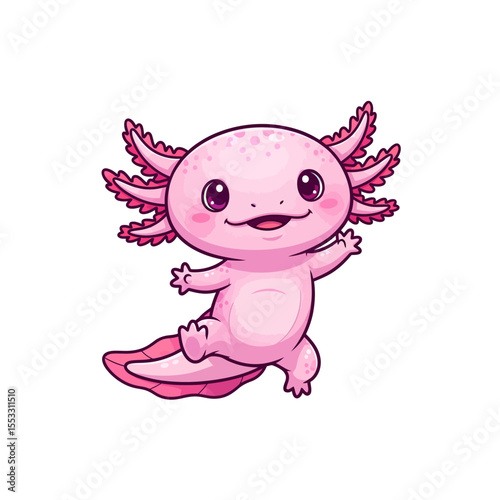 cute axolotl pet icon very cool