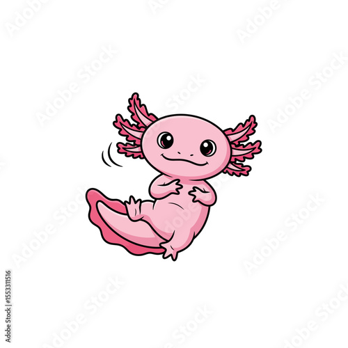 cute axolotl pet icon very cool