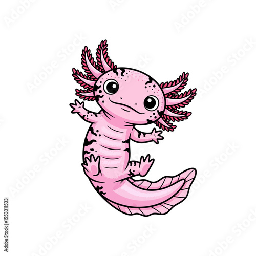 cute axolotl pet icon very cool