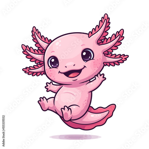 cute axolotl pet icon very cool