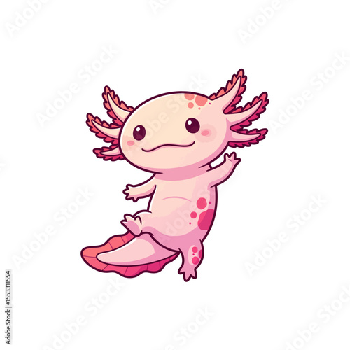 cute axolotl pet icon very cool