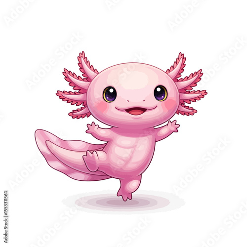 cute axolotl pet icon very cool